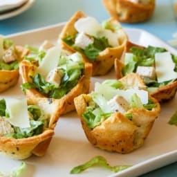 Chicken Caesar Crouton Cups