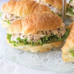 Chicken Cordon Bleu Salad on Croissants