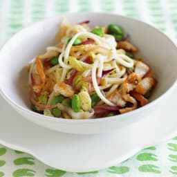 Chicken, Edamame, and Noodle Stir-Fry