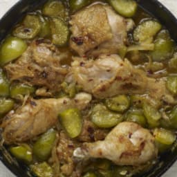 Chicken in a Tomatillo, Chipotle and Brown Sugar Sauce