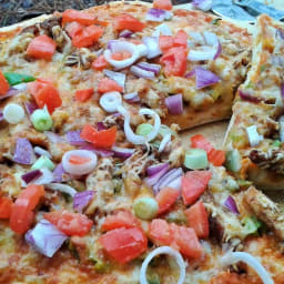 Chicken Suya Pizza