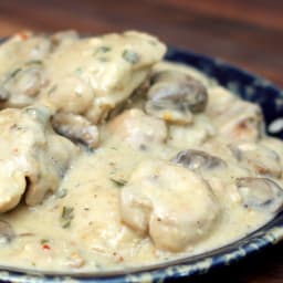 Chicken Thighs With White Wine Cream Sauce