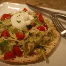 Chicken Tostada Salad with Salsa Verde