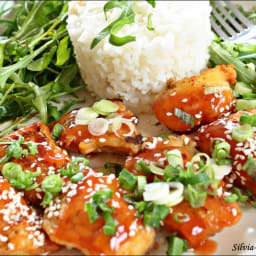 Chicken with Sesame seeds and bitter-sweet sauce