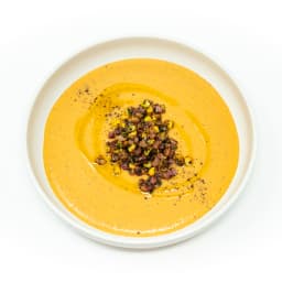 Chilled Corn and Pancetta Bisque
