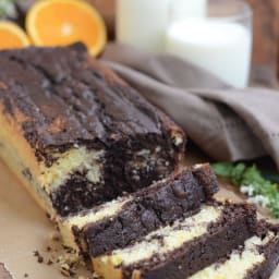 Chocolate and Orange Marble Loaf Cake