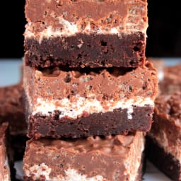 Chocolate Peanut Butter Crunch Brownies