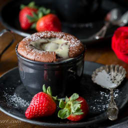 CHOCOLATE SOUFFLÉS WITH BAILEY’S CRÈME ANGLAISE