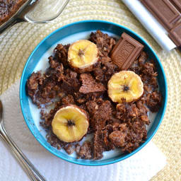 chocolate banana baked oatmeal