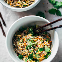 Chopped Chicken Sesame Noodle Bowls