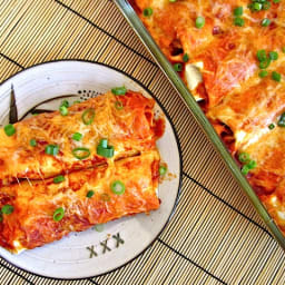 chorizo and sweet potato enchiladas