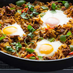 Chorizo Hash and Eggs