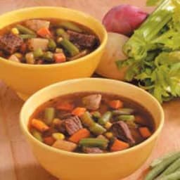 Chunky Veggie Beef Soup Recipe