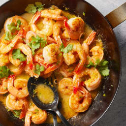 Citrus Skillet Shrimp With Shallots and Jalapeños
