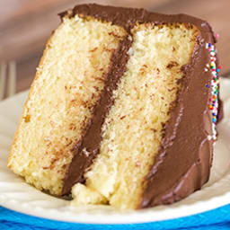 Classic Yellow Cake with Chocolate Frosting