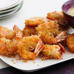 Coconut-Curried Shrimp with Chutney Mayo