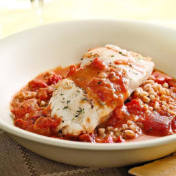 Cod with Tomato Cream Sauce