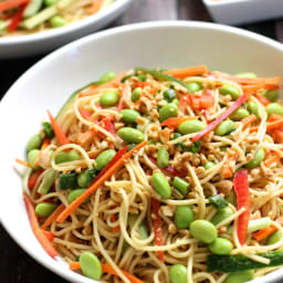 Cold Noodle Salad with Sesame Crab 