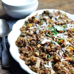 Colorful Lentil Salad with Walnuts and Herbs