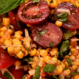 Corn Tomato and Basil Salad