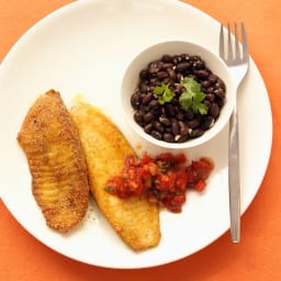 Cornmeal-Crusted Tilapia with Salsa