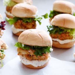 Crab Cake Sliders with Blood Orange Aioli