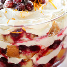 Cranberry Orange Cream Trifle