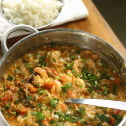 Crawfish, Shrimp and Lump Crabmeat Etouffee