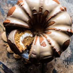 Cream Cheese Swirled Brown Sugar Pumpkin Coffee Cake