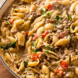 Creamy Beef and Shells