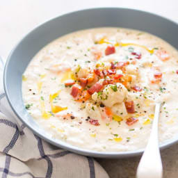 Creamy Cauliflower Chowder (30 minute and Gluten Free)