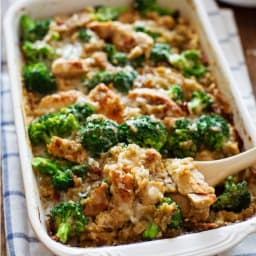 Creamy Chicken, Quinoa, and Broccoli Casserole