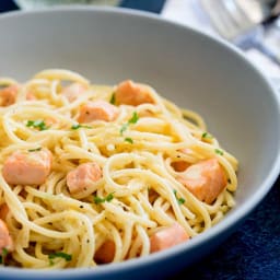 Creamy Lemon Salmon Pasta