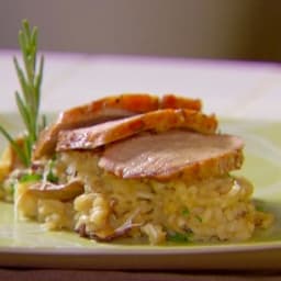 Creamy Mushroom Risotto with Rosemary Grilled Pork Tenderloin