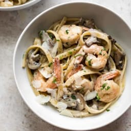 Creamy Shrimp and Mushroom Pasta