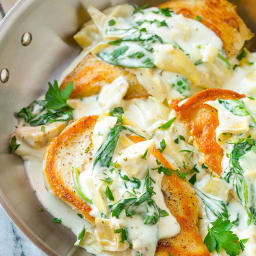 Creamy Spinach and Artichoke Chicken