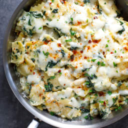 Creamy Spinach and Cheese Ravioli