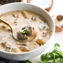 Creamy Steak and Mushroom Soup