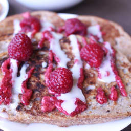 Crispy French Toast with Raspberry Chia Jam and Coconut Crème Anglaise (Veg