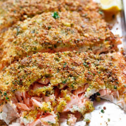 Crispy Garlic Parmesan Salmon