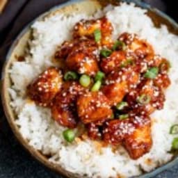 Crispy Sesame Chicken with a Sticky Asian Sauce