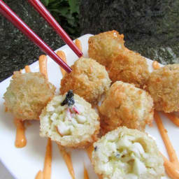Crispy Sushi Bites with Spicy Mayo