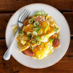 Crock Pot Cheesy Pierogi and Kielbasa Casserole