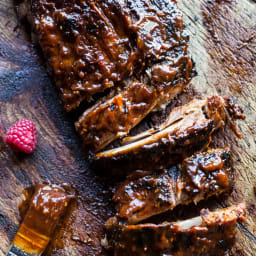 Crockpot Grilled Fiery Habanero Apricot BBQ Ribs.