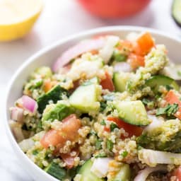 Cucumber, Tomato + Avocado Quinoa Salad