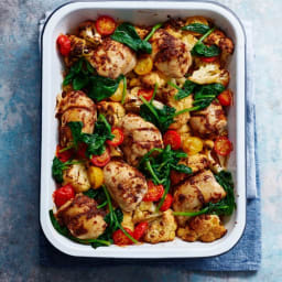 Curried chicken and cauliflower bake