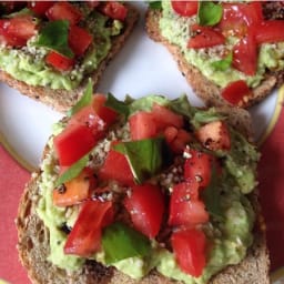 David's Guacamole Bruschetta Toast