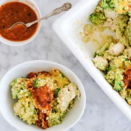 Double Broccoli Chicken Cheese Casserole