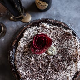 Drunken, Sunken Irish Coffee Chocolate Cake with Salted Baileys Cream