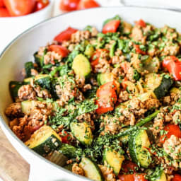 Easy Turkey & Zucchini Skillet